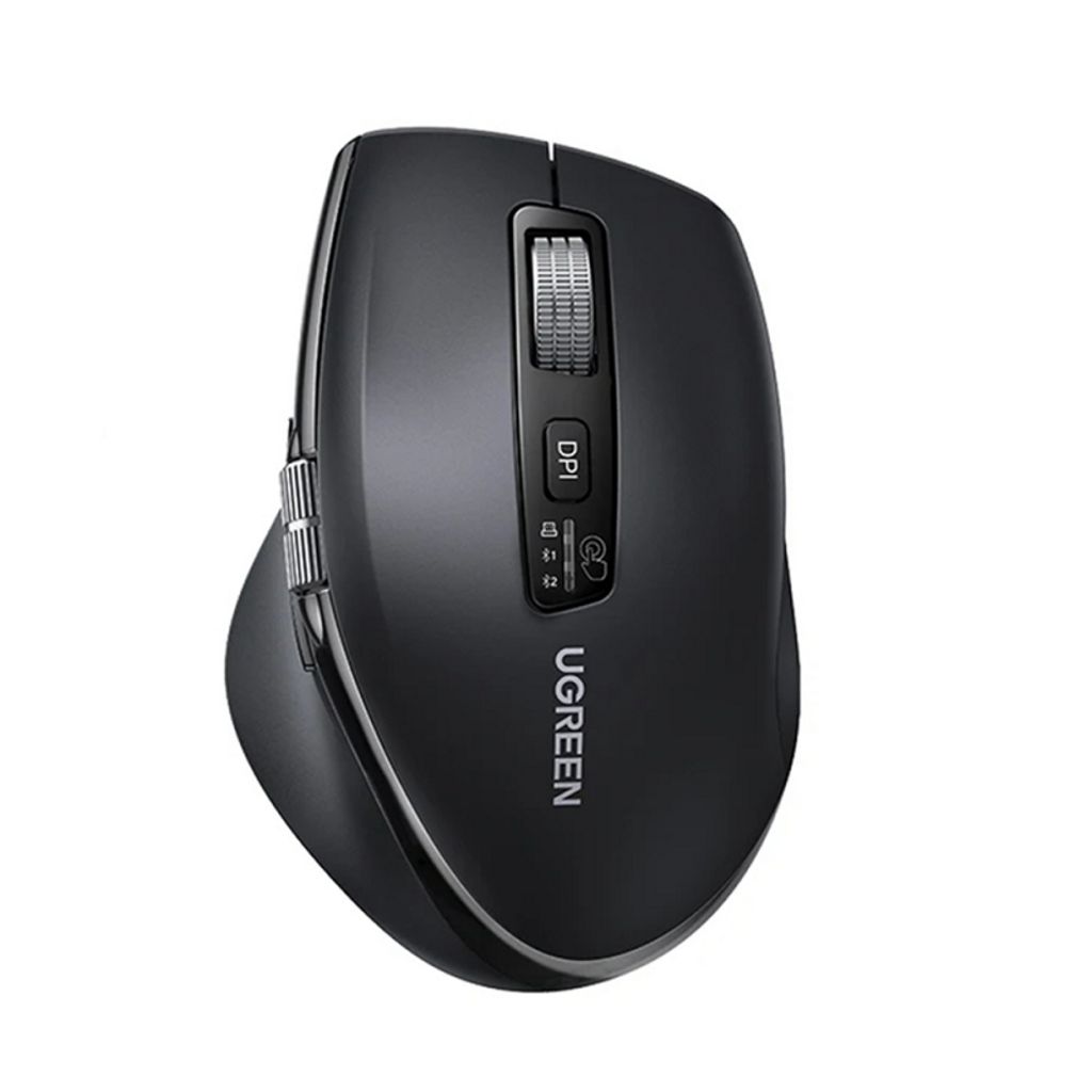 UGREEN M751 Trådløs Mus Bluetooth / Wi-Fi 5000 DPI - Sort