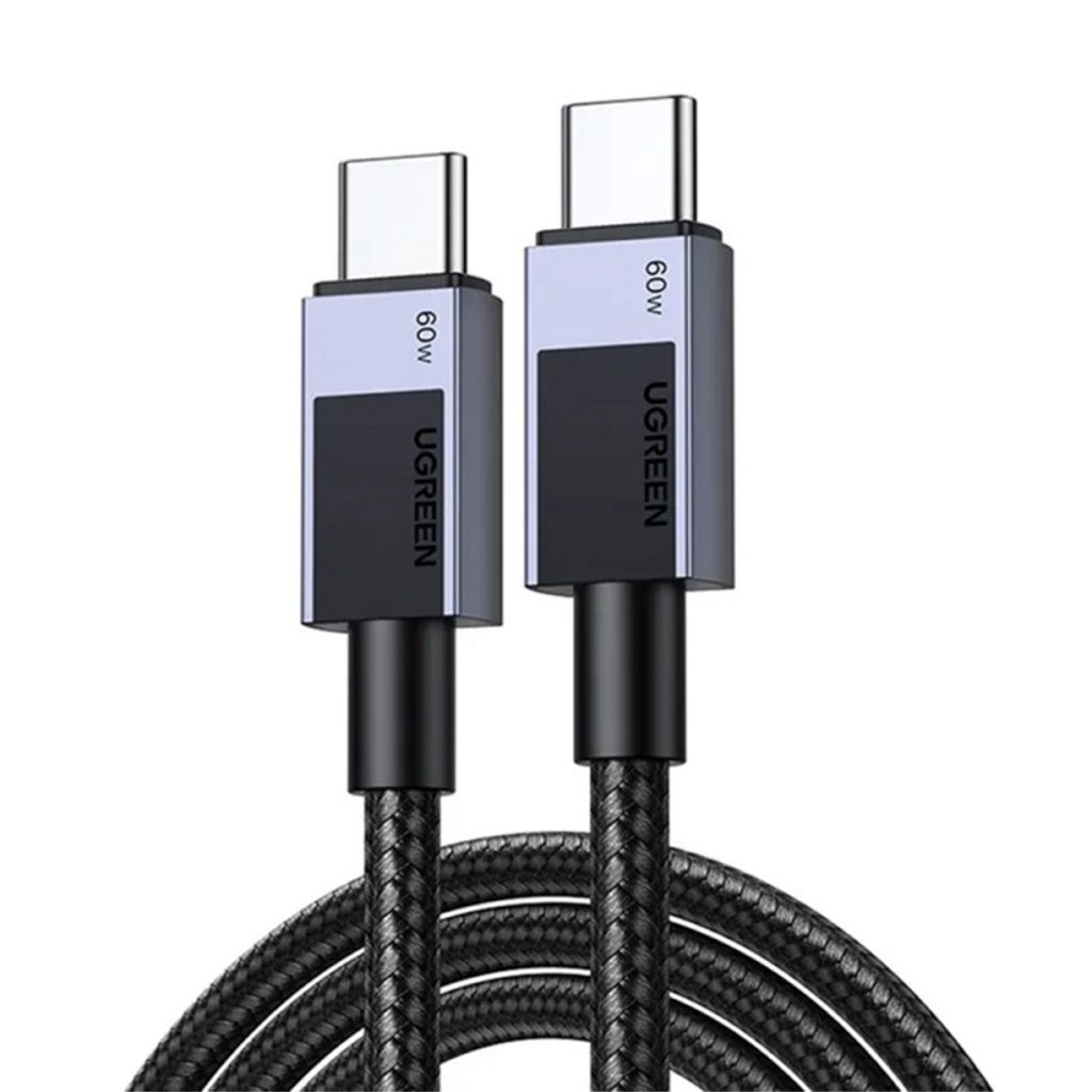 UGREEN L524 USB-C till USB-C kabel 60W, 3A, 1m – Grå