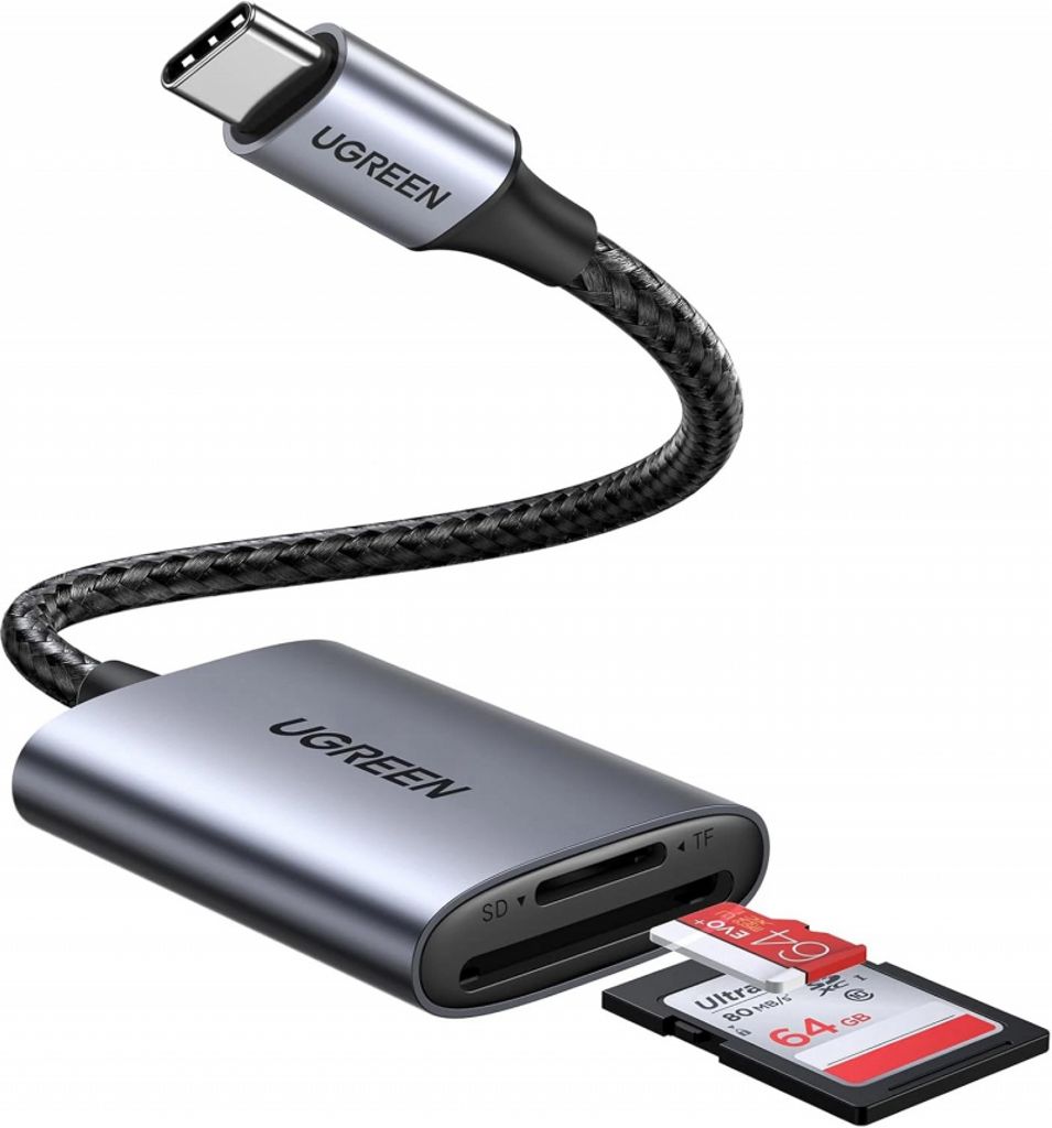 UGREEN CM401 USB-C Kortlæser SD / microSD – Grå