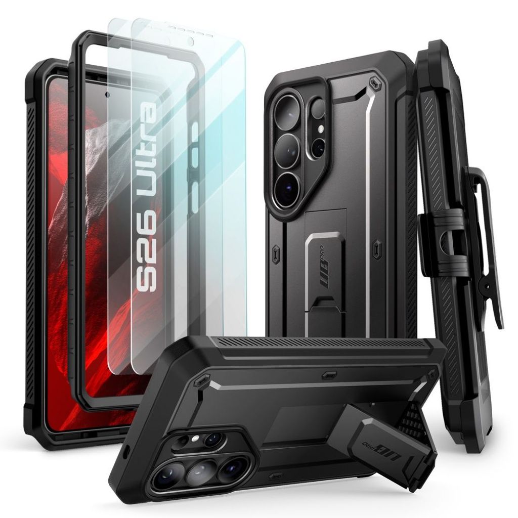 Supcase Unicorn Beetle Pro Set Kuori Samsung Galaxy S26 Ultra - Musta