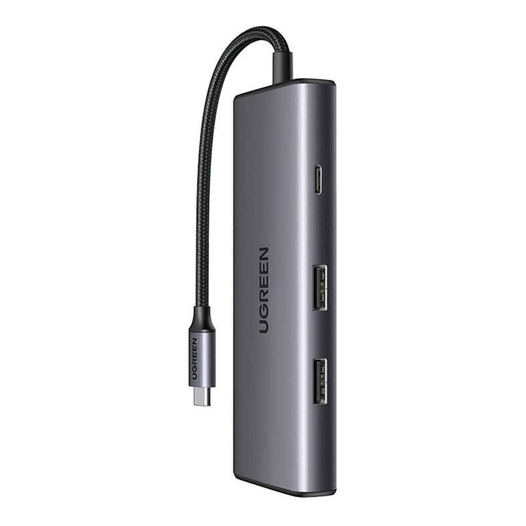 UGREEN CM498 USB-C-keskitin, jossa on 2x USB-A / 2x USB-C / HDMI / SD / microSD -liitäntää