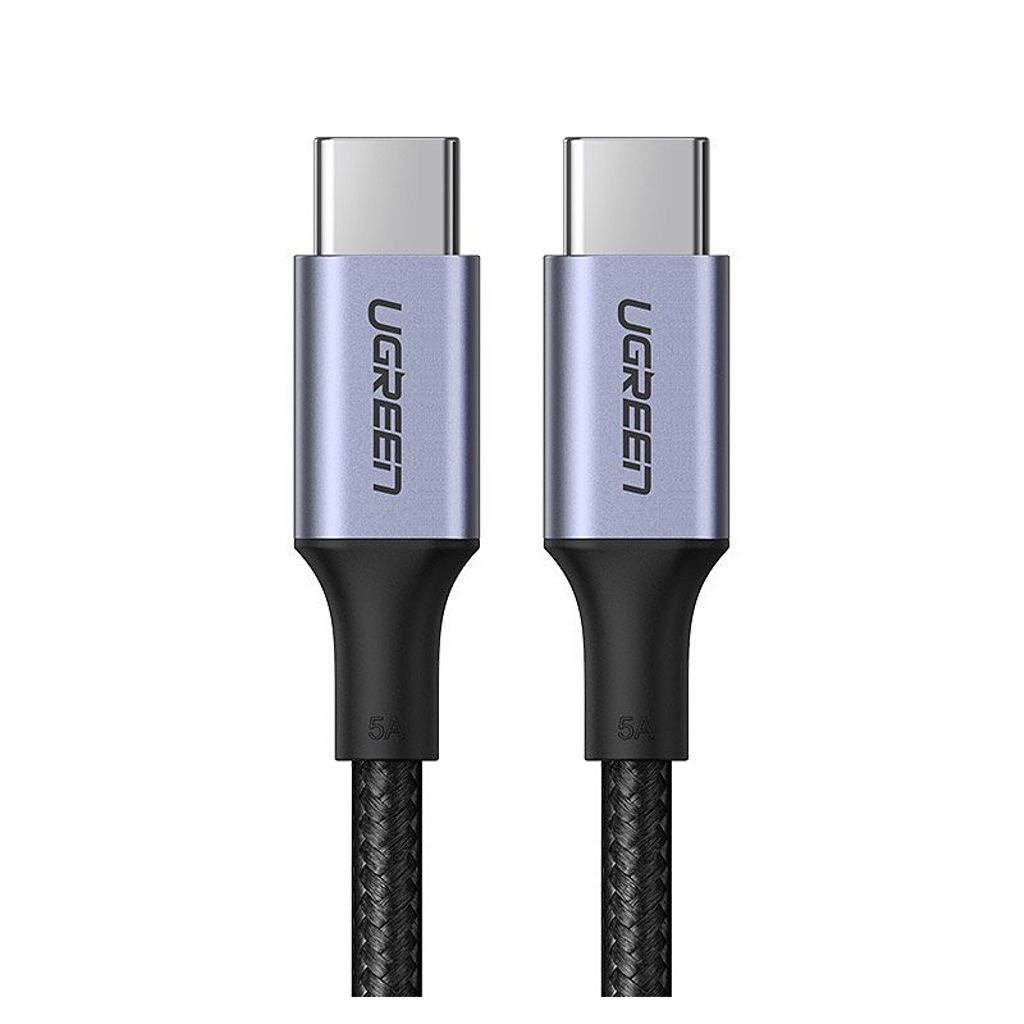 UGREEN US316 USB-C till USB-C kabel 100W, 5A, 2m – Grå