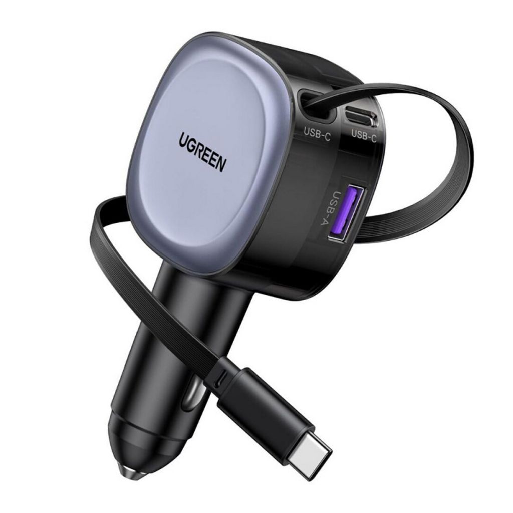 UGREEN Billader 75W, 3.25A, USB-A/USB-C med USB-C-kabel - Grå