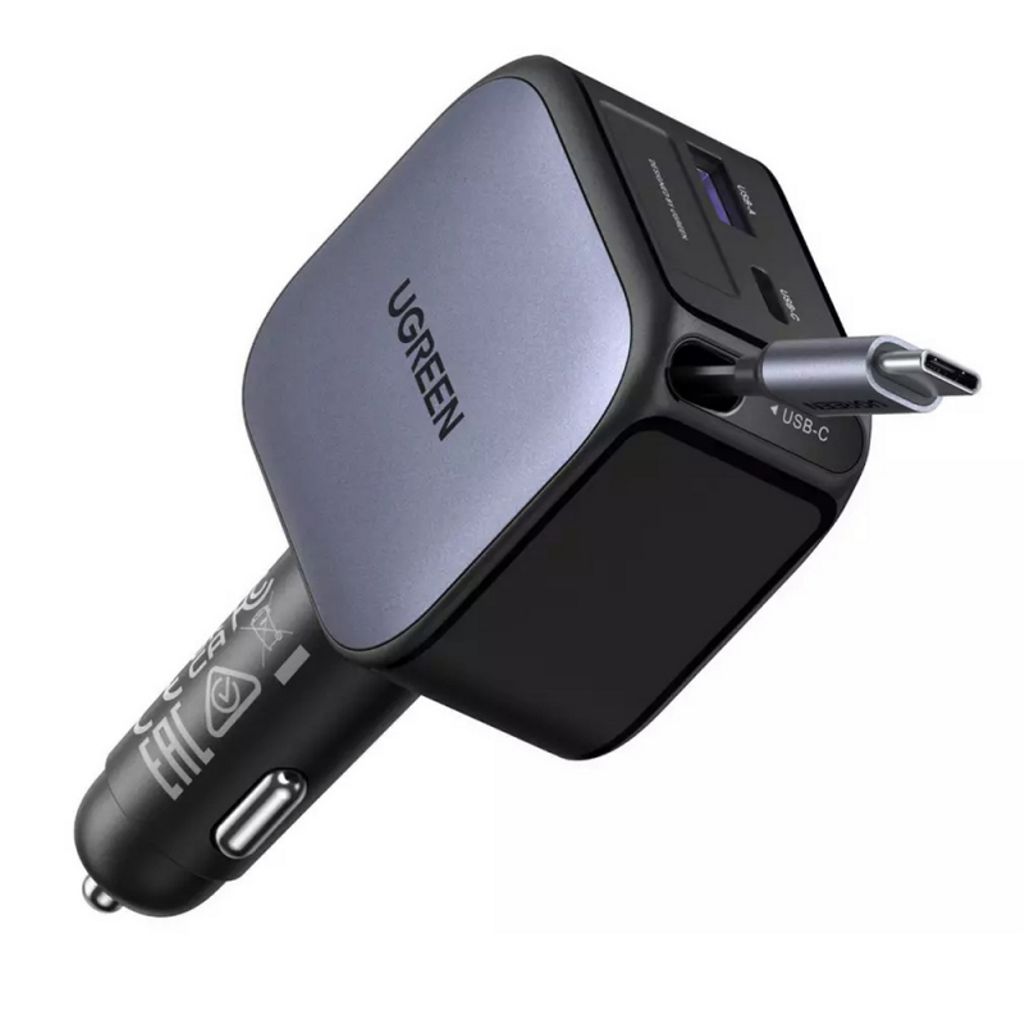 UGREEN Billader 90W, 6.1A, USB-A/USB-C med USB-C-kabel - Grå