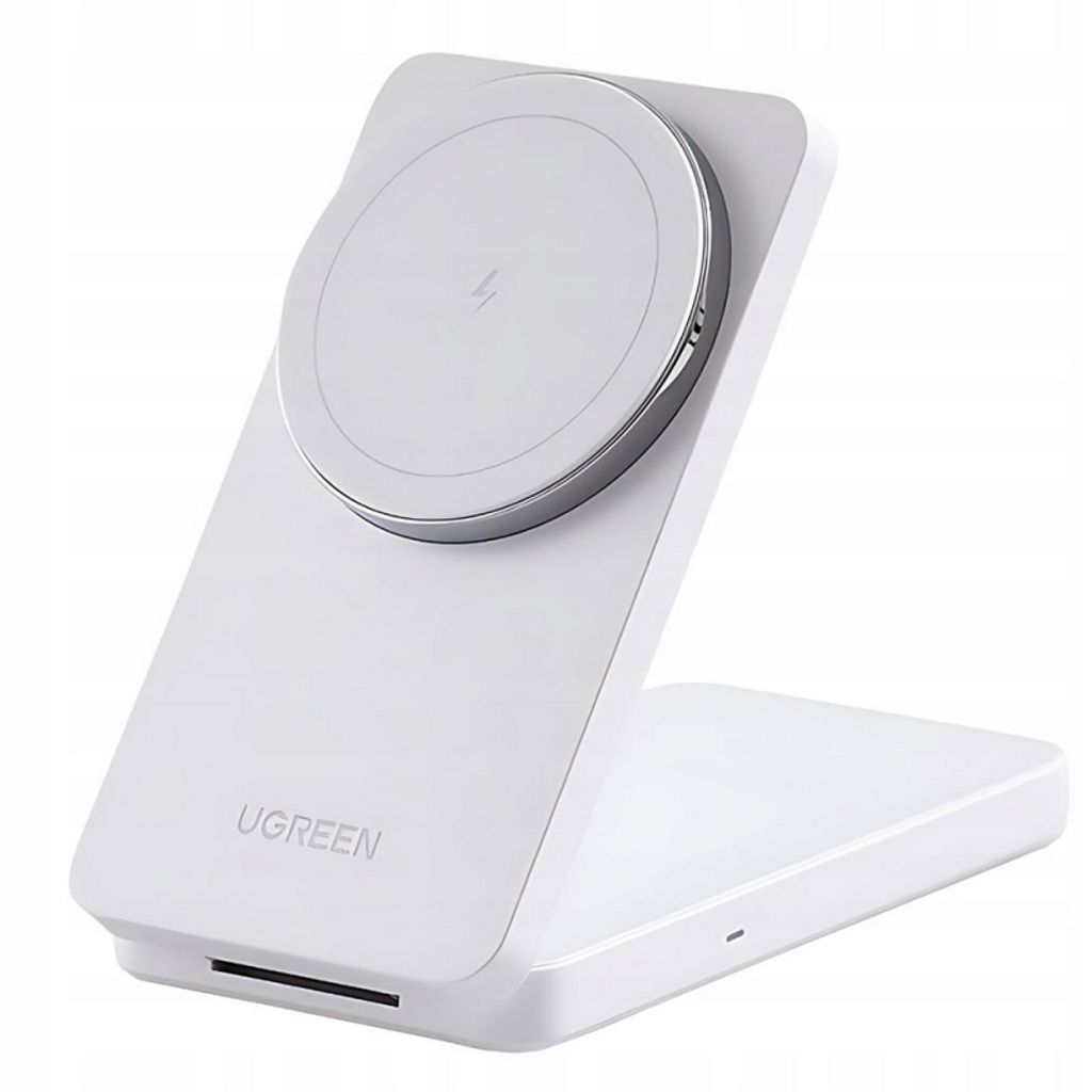 UGREEN W528 2-i-1 trådløs lader 20W – hvit