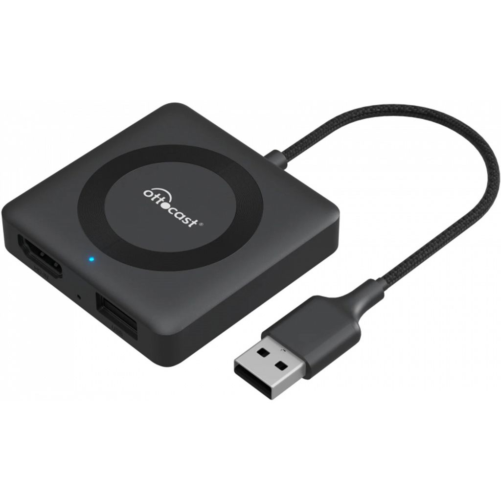 Ottocast CarPlay / Android Auto trådløs adapter Bil-TV Mate Max - sort CA361-C4