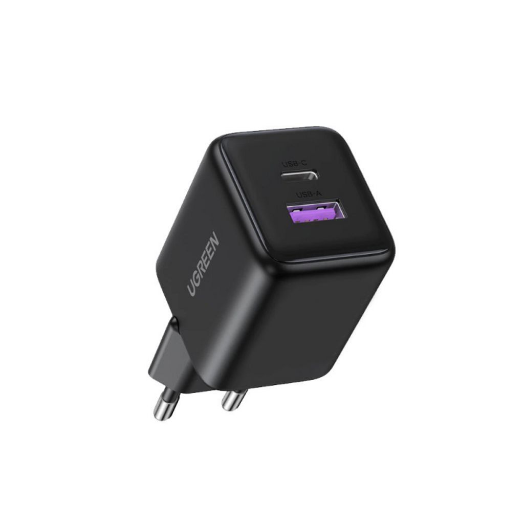 UGREEN Seinälaturi X516 30W, 3A, USB-A/USB-C - Musta