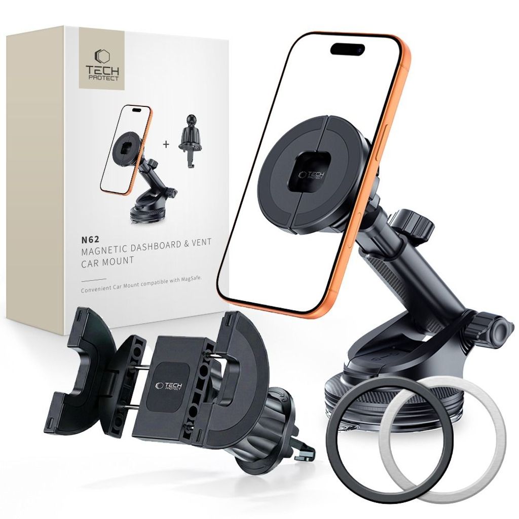 Tech-Protect N62 MagSafe telefonhållare bil – svart