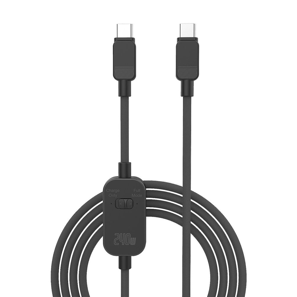4Smarts PrivacyCord USB-C-kabel 240W, 1,2m - Svart