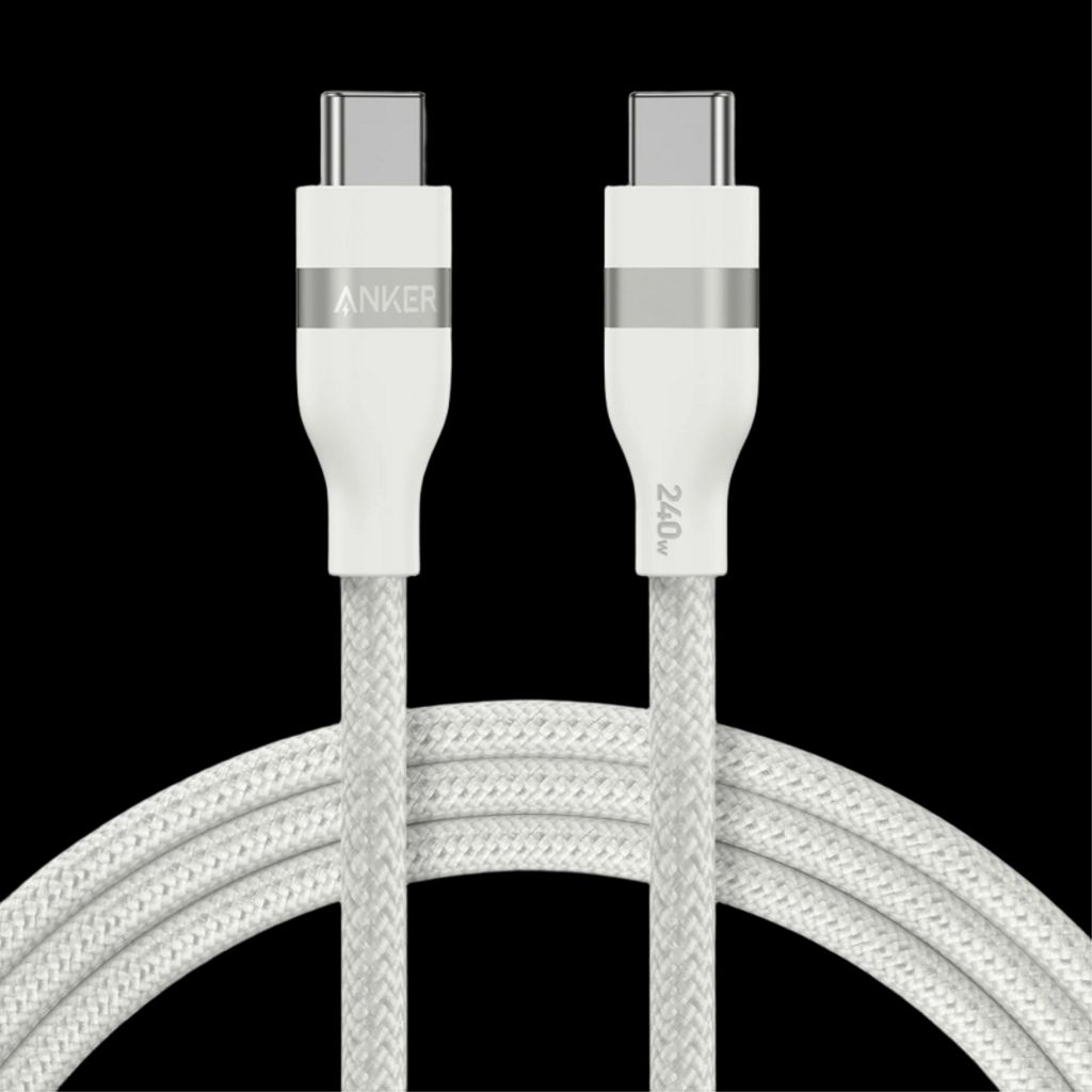 Anker USB-C til USB-C-kabel 240 W, 1,8 m – hvit