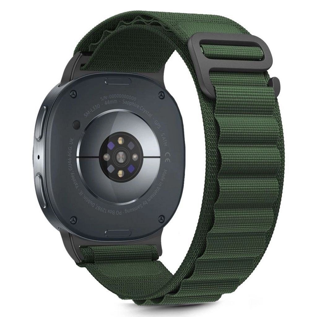 Tech-Protect Nylon Stripe Armband Samsung Galaxy Watch 8 / 8 Classic - Grön
