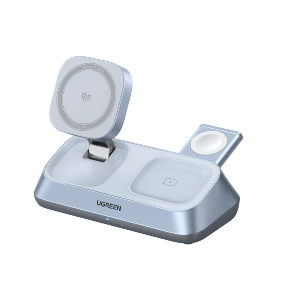 Ugreen 3-i-1 trådløs lader for iPhone/Apple Watch/AirPods 25W - Blå