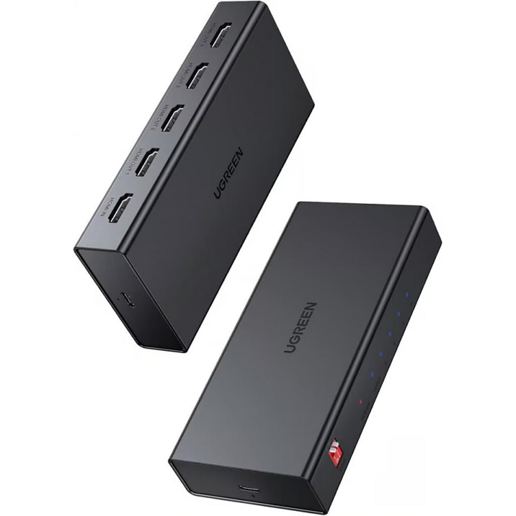 UGREEN CM570 HDMI-splitter med 4 portar 4K – svart