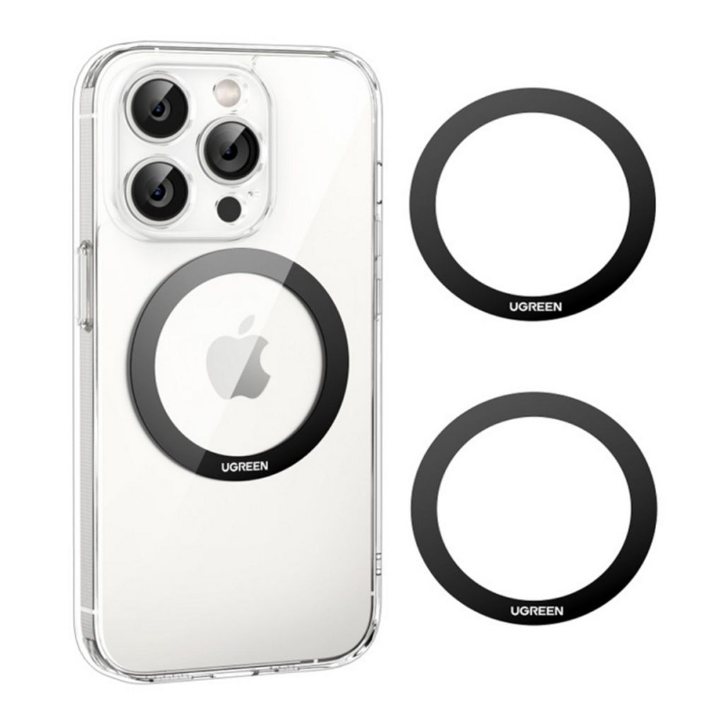 UGREEN LP428 Metalring til Smartphone, 2-pak – Sort