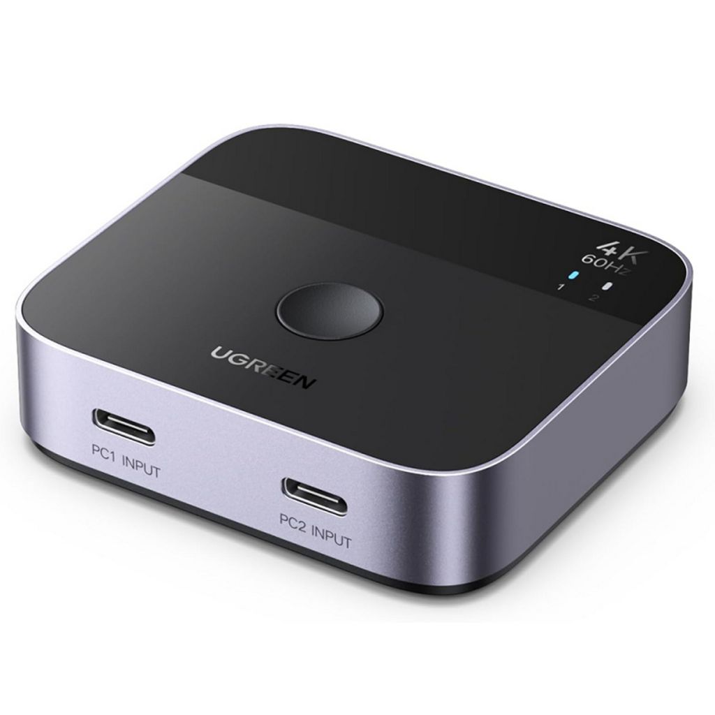 Ugreen AW502 USB-C-kytkin - harmaa