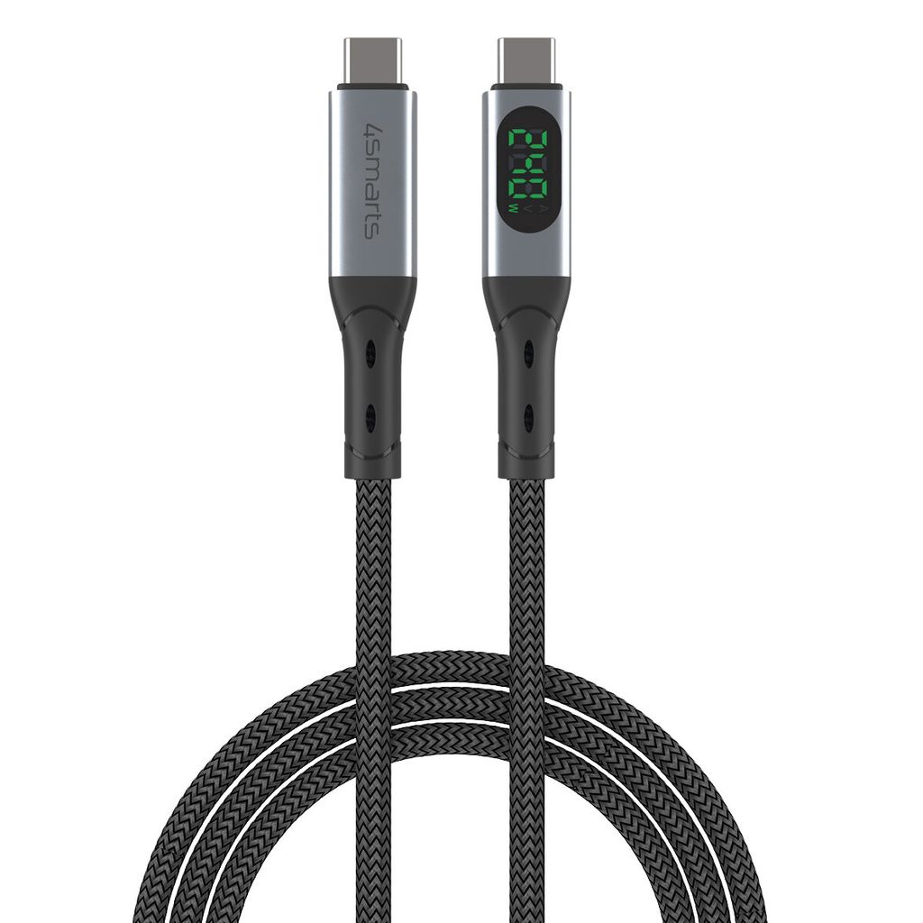 4Smarts DigitCord Enterprise 240W USB-C-kabel 1,5m – svart