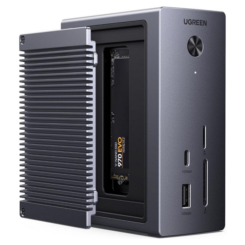 Ugreen CM923 10-i-1 Hub med HDMI/USB-C/USB-A/SD/TF/RJ45/internt SSD-fack