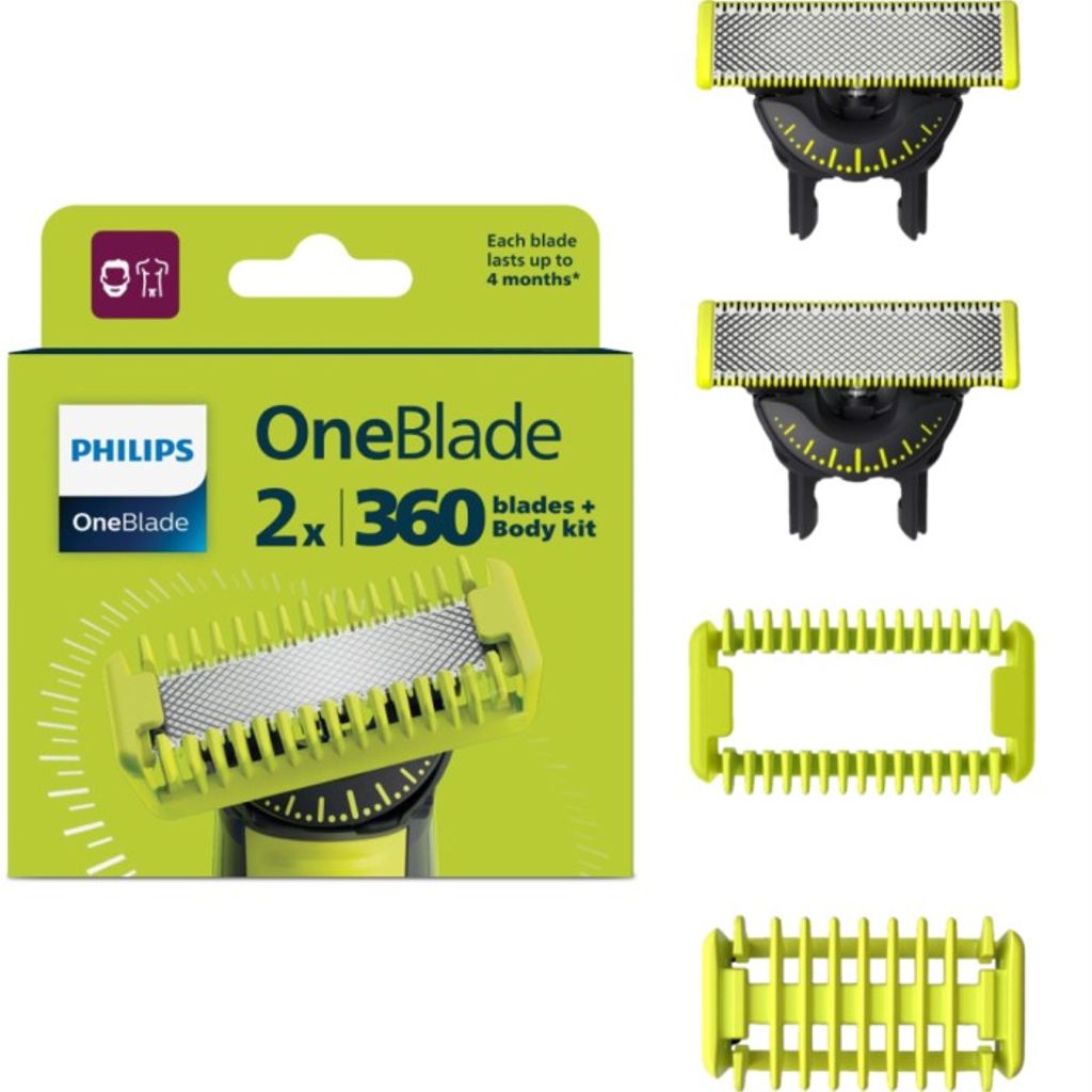 Philips OneBlade reserveklinge- og kropssæt QP620/50, 2-pak
