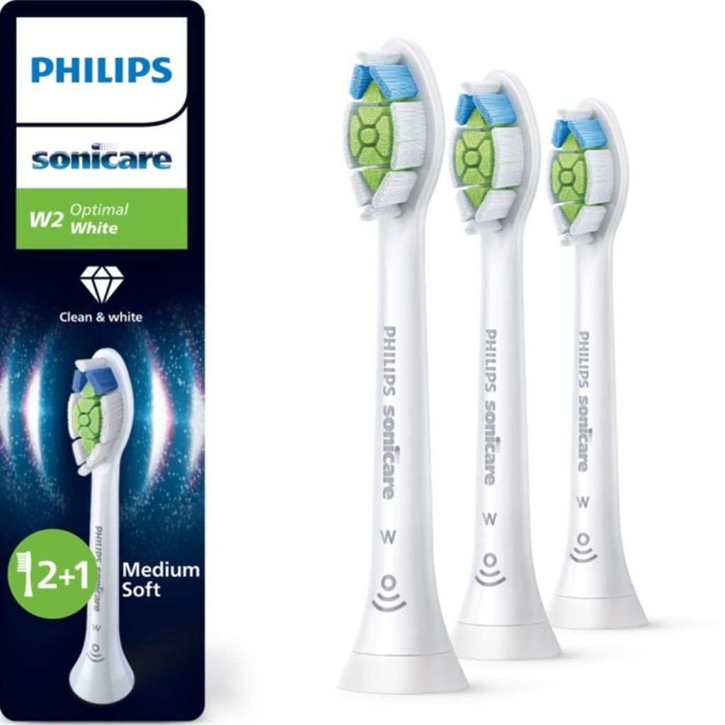Philips Sonicare W2 Optimal White -harjaspäät, 3 kpl - Valkoinen