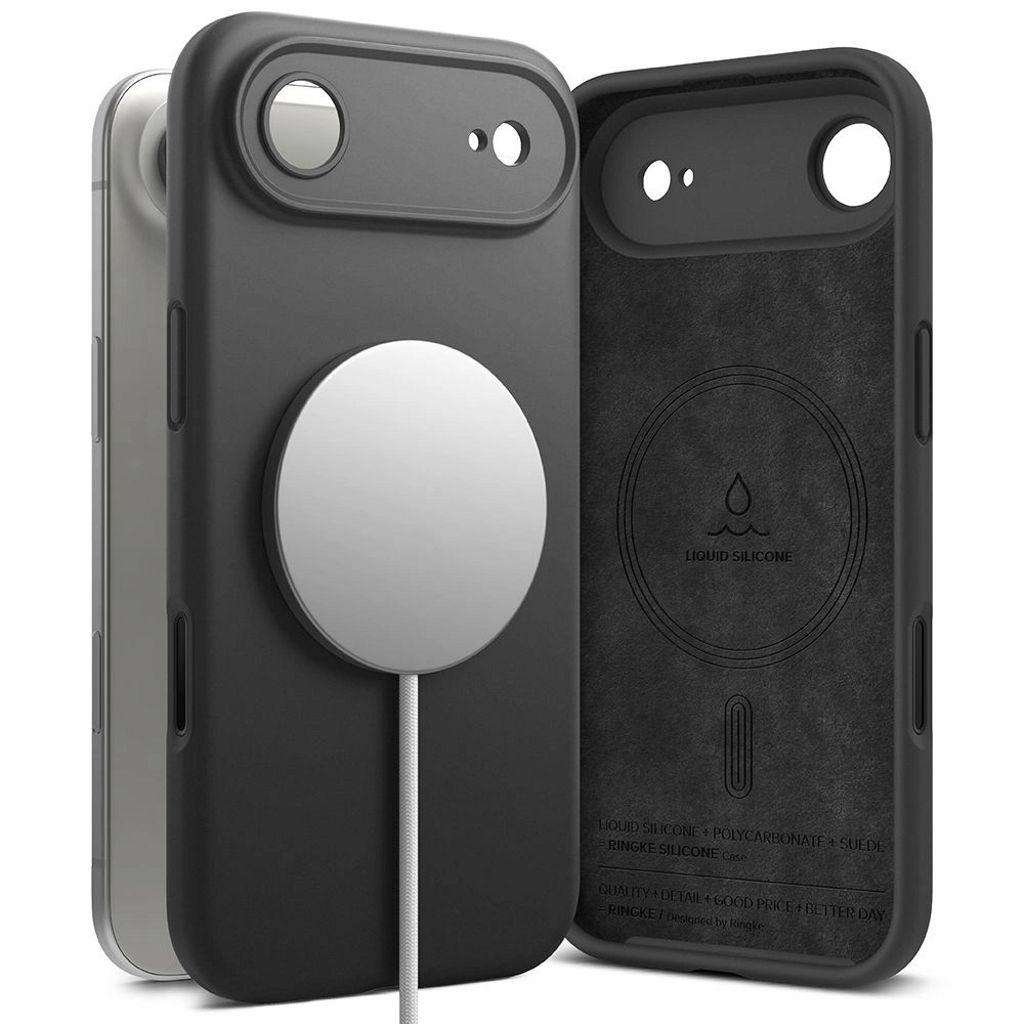 Ringke Silicone Magnetic MagSafe Deksel till iPhone Air - Svart