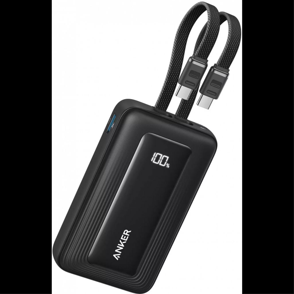 Anker Zolo powerbank 20000mAh med USB-C kablar – svart