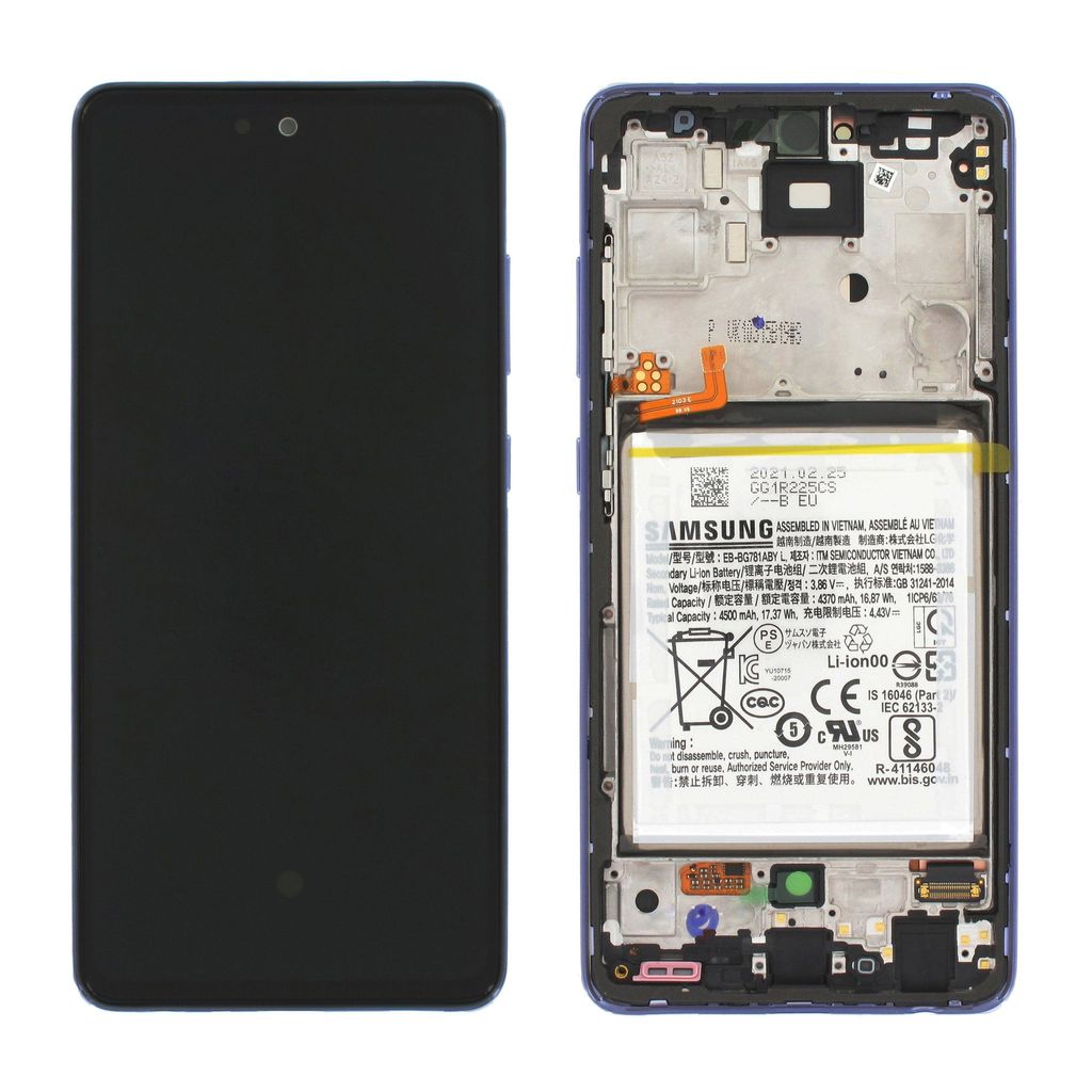Samsung Galaxy A52 5G LCD Skærm inkl. Batteri Original - Awesome Violet