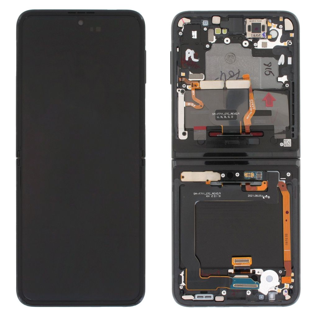 Samsung Galaxy Z Flip3 LCD Skärm Original - Phantom Black