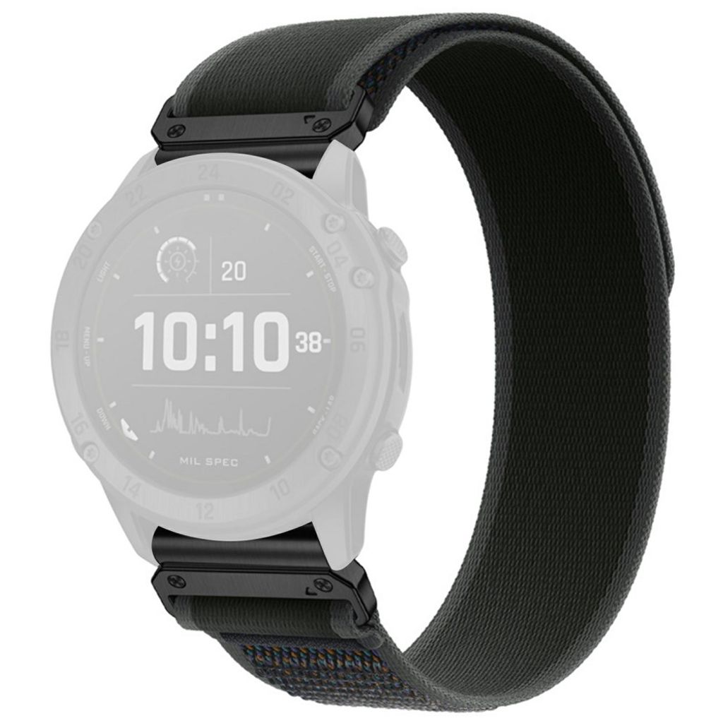 Garmin Fenix 8 Pro/Quatix 8 51mm elastisk klokkerem i nylon – svart