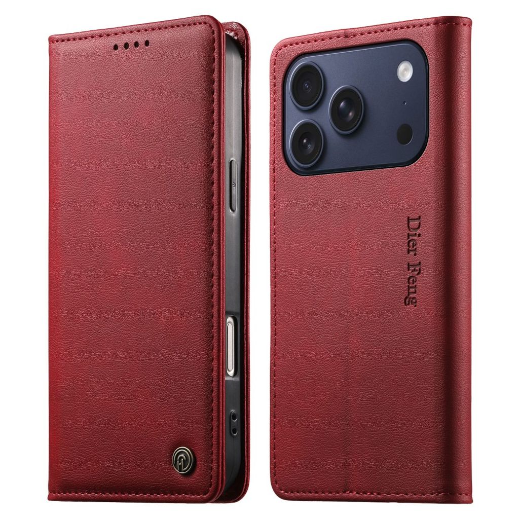 DIERFENG iPhone 18 Pro/17 Pro Lommeboketui RFID-blokkerende - Blå