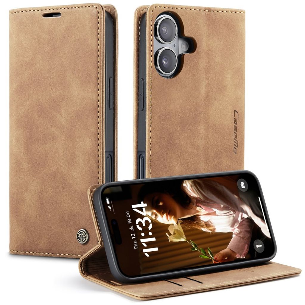 CASEME iPhone 17 Plånboksfodral med Kortfack - Brun