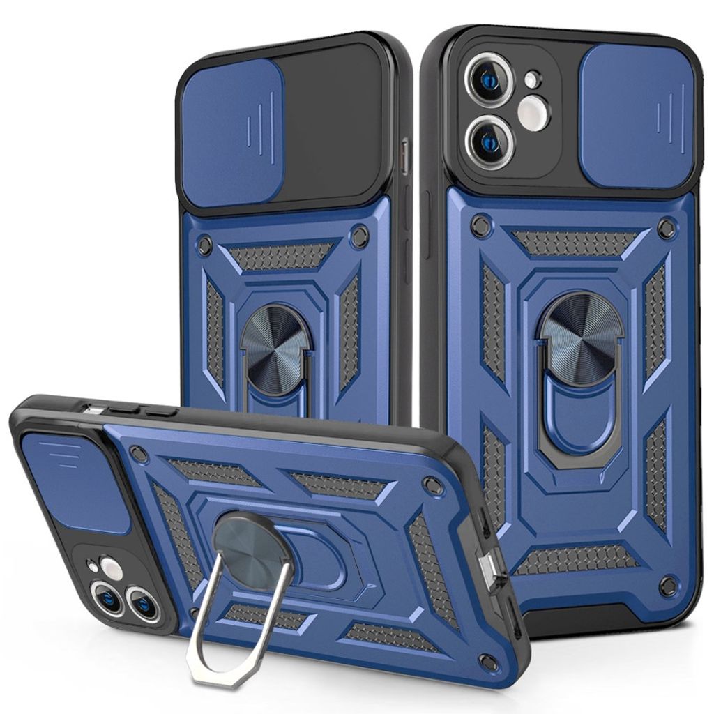 iPhone 11 Kuori Sormuksenpidike - Sininen