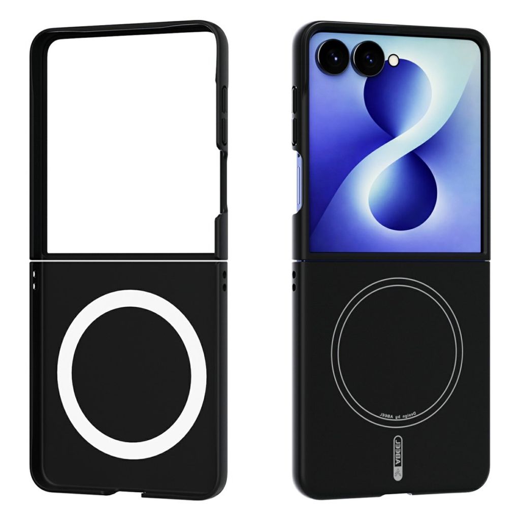 ABEEL Samsung Galaxy Z Flip8 MagSafe kuori silikonista - Musta