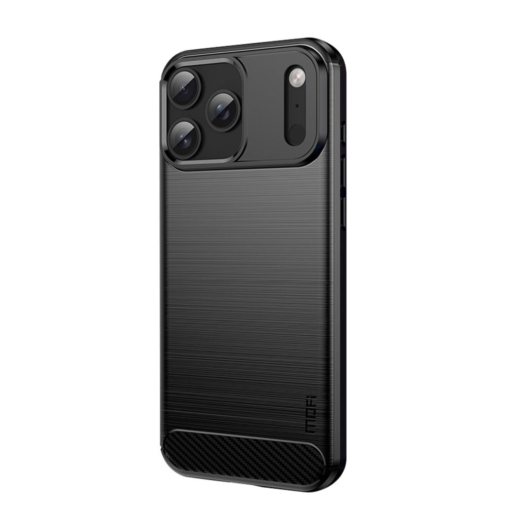 MOFI iPhone 18 Pro Max Kuori hiilikuiturakenteella - Musta