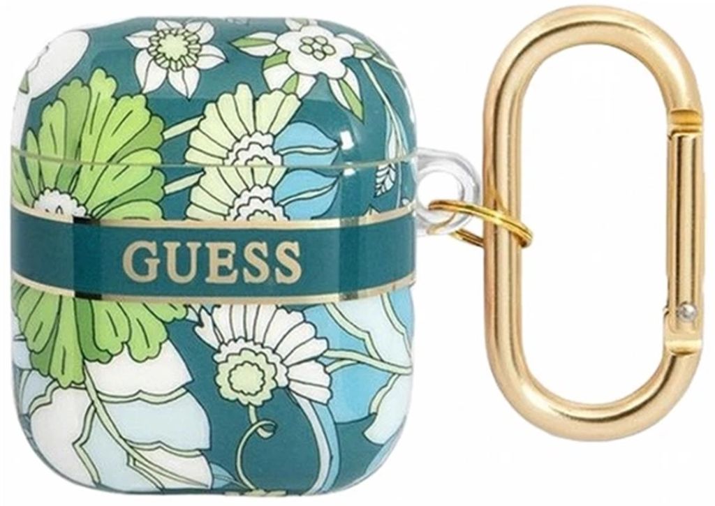 Guess Flower Strap Etui till AirPods 1/2 - Grøn