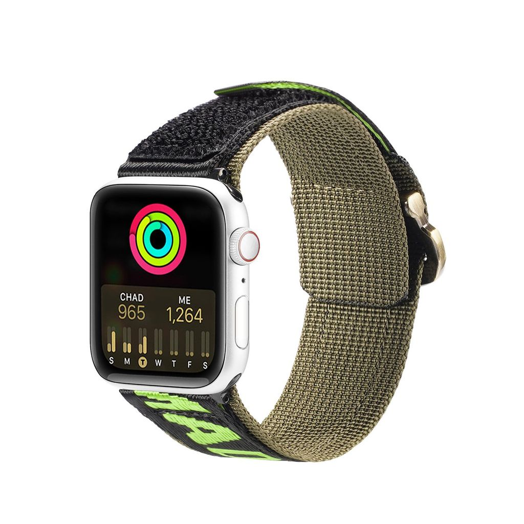 Dux Ducis Outdoor Urrem til Apple Watch 42/44/45/49mm - Sort/Grøn
