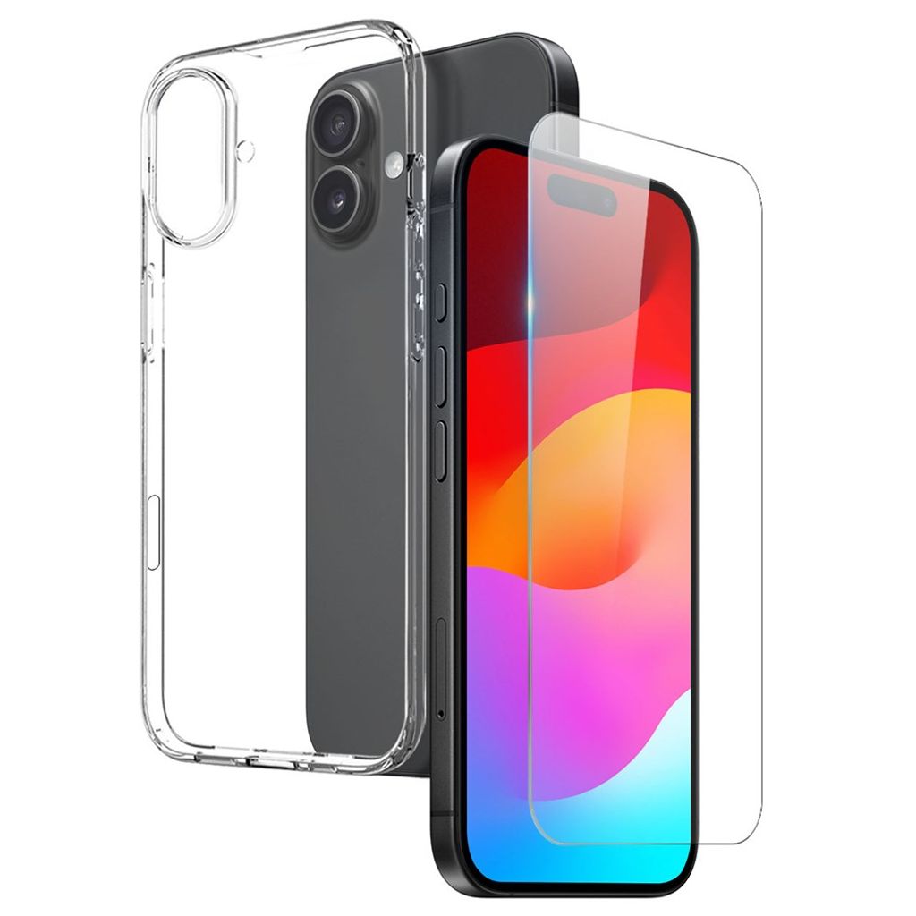 NORTHJO iPhone 17 Kuori & Näytönsuoja - Läpinäkyvä