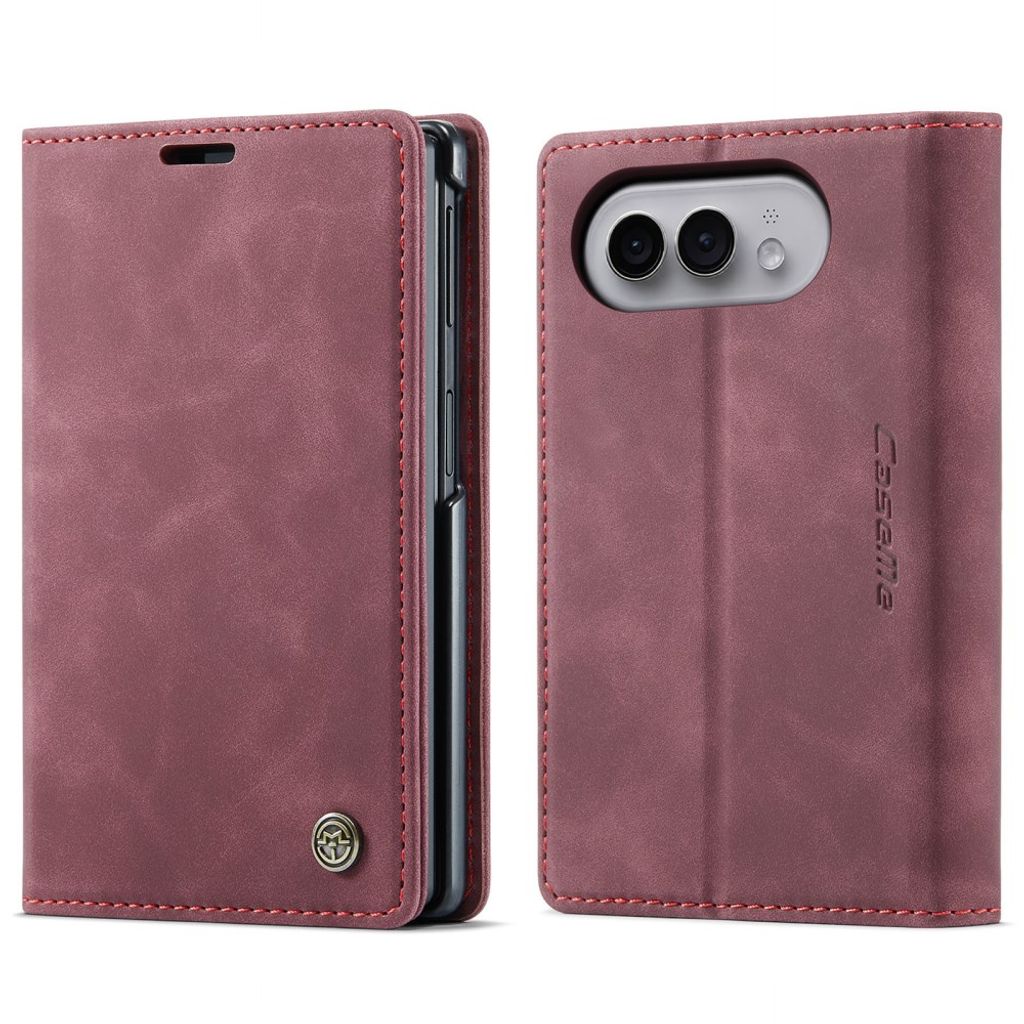 CASEME iPhone Duo Lompakkokotelo PU-nahkaa - Punainen