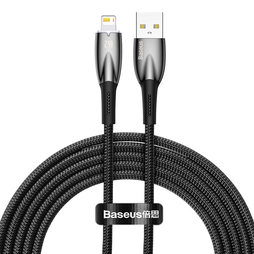 Baseus Glimmer Series kabel USB-A til Lightning 2m sort
