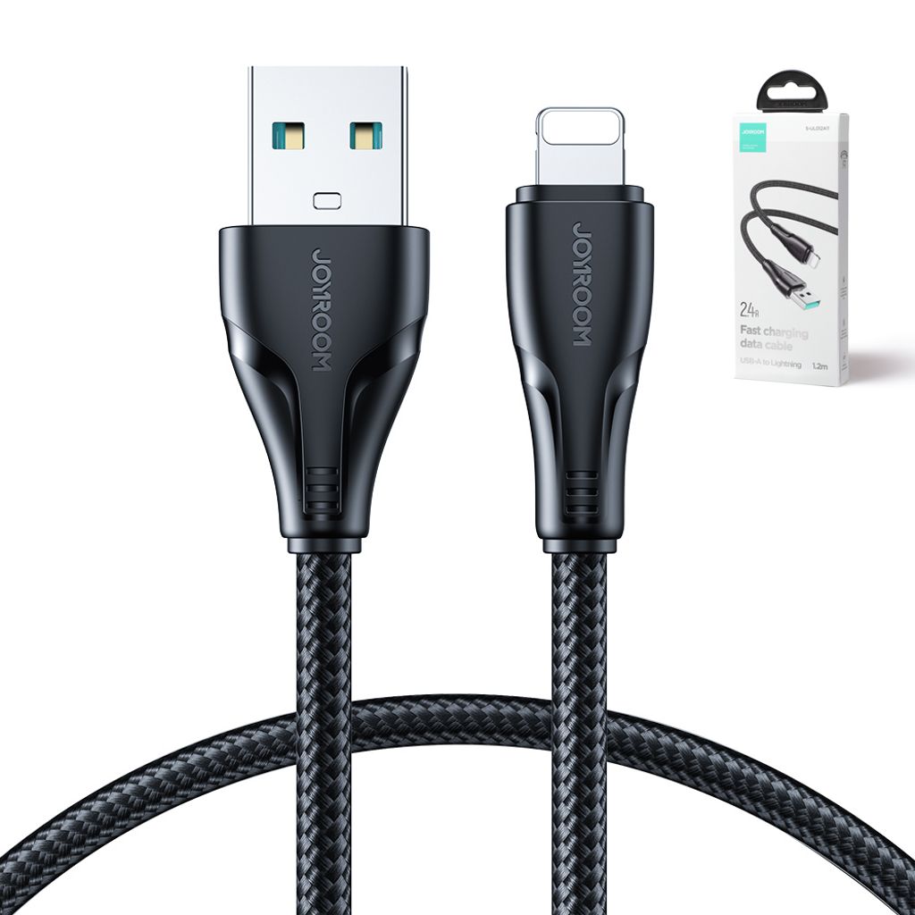 Joyroom USB-A til Lightning kabel 2.4A, 1.2m - Svart