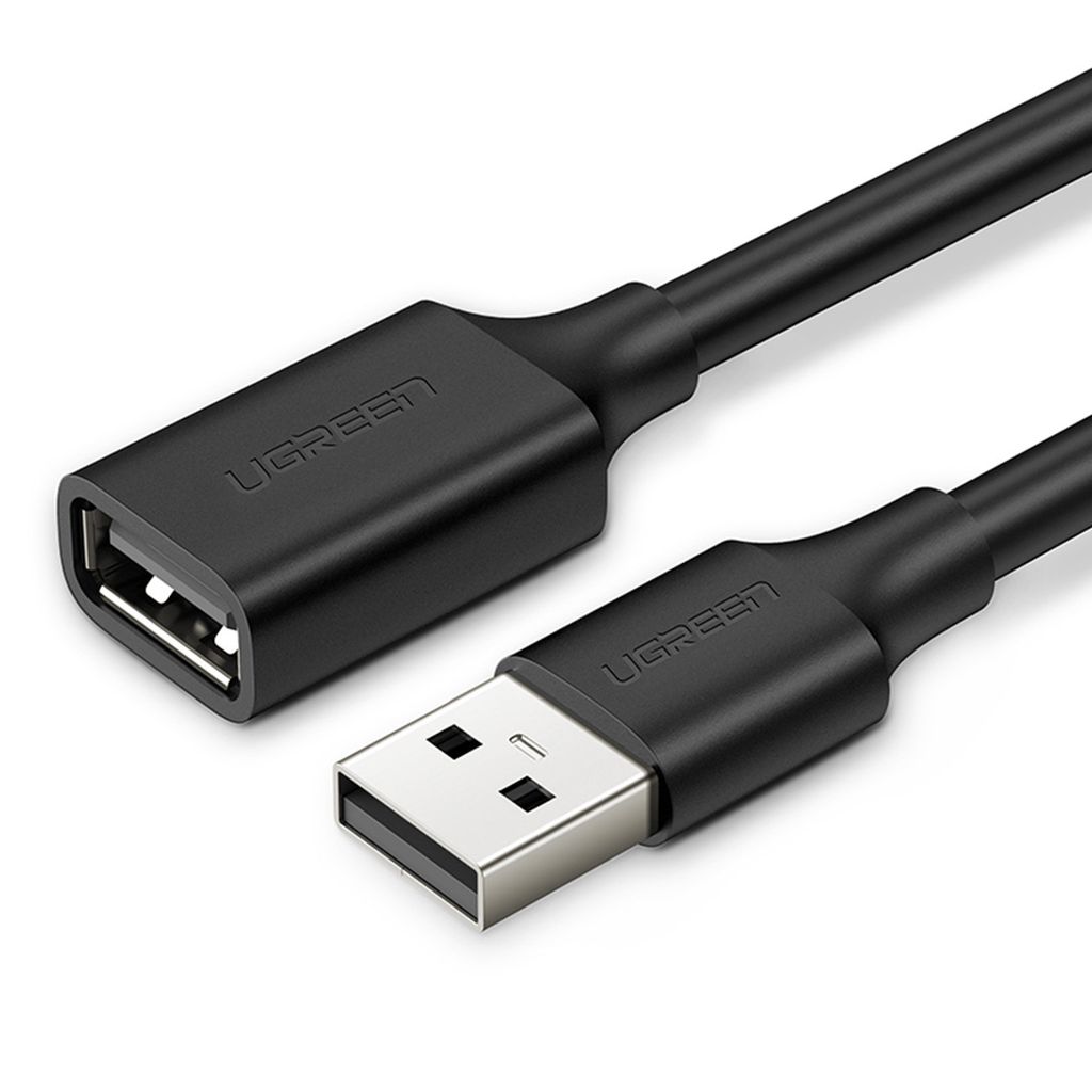 Ugreen USB-förlängningskabel USB-A hane till USB-A hona 1,5m svart
