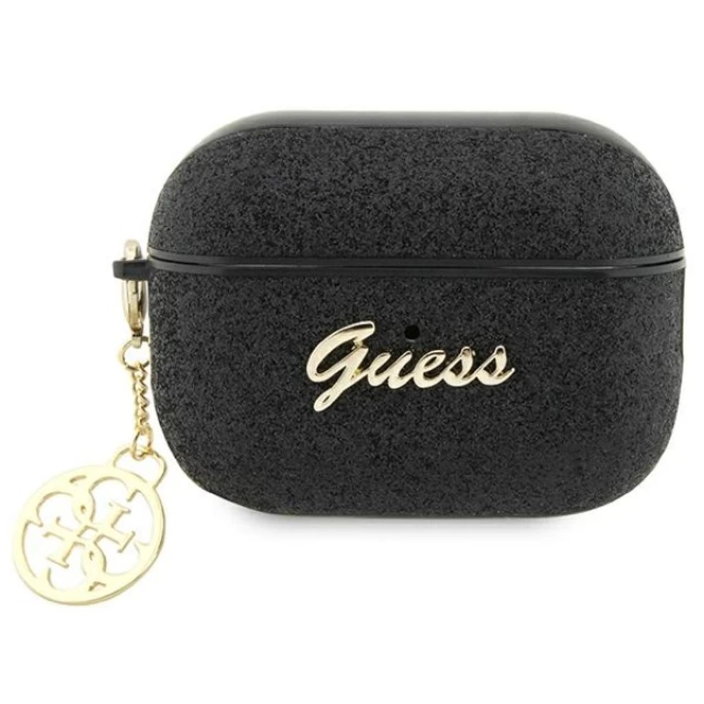 Guess Glitter Flake 4G Charm Etui till Airpods Pro 2 - Sort