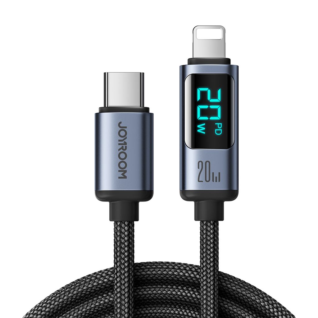 Joyroom Prism Series A16 Lightning / USB-C PD 20W 1,2m kabel - sort