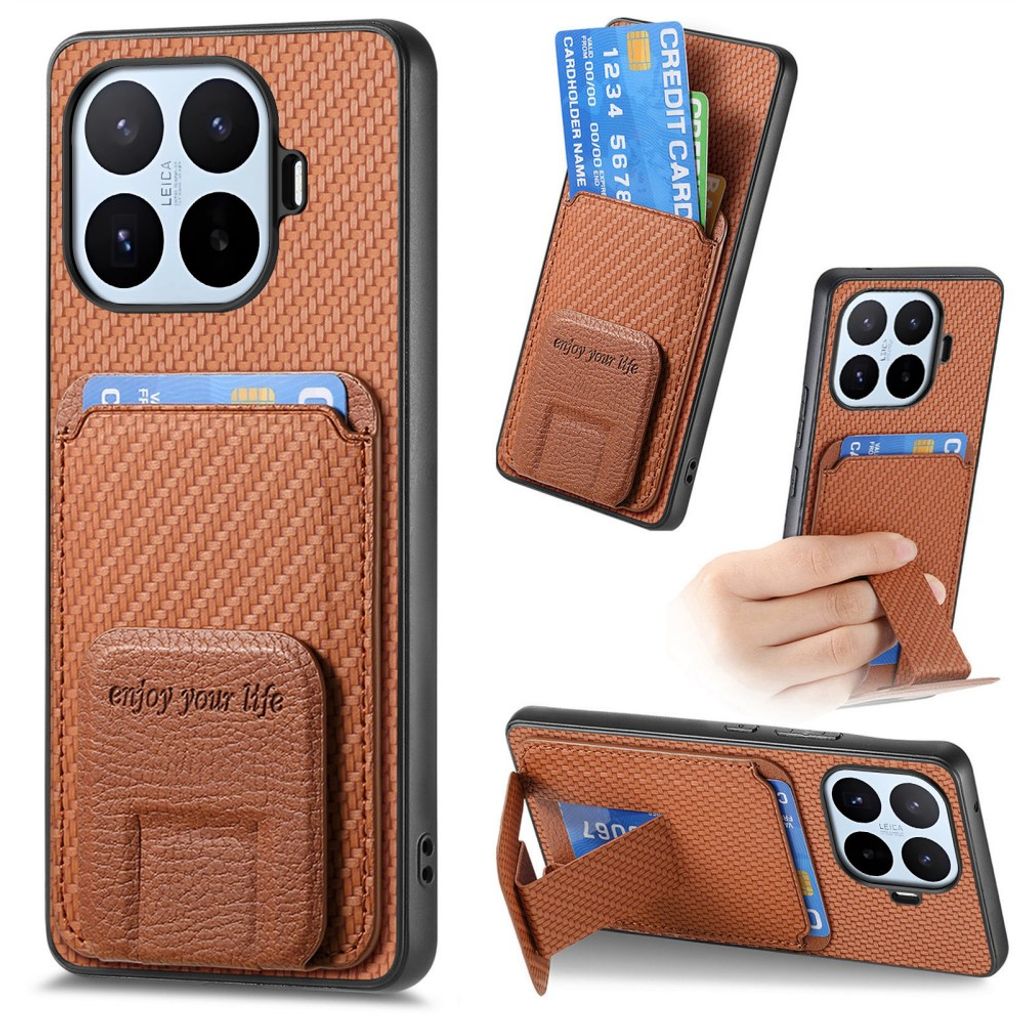 Xiaomi 17T Pro Kuori korttitaskulla - Ruskea