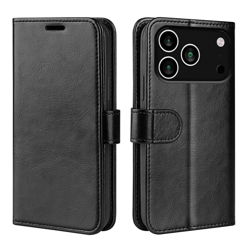 iPhone 18 Pro/17 Pro LommebokCover i PU skinn - Svart