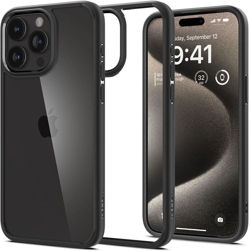 Spigen Ultra Hybrid Deksel til iPhone 15 Pro Max - Matte Black