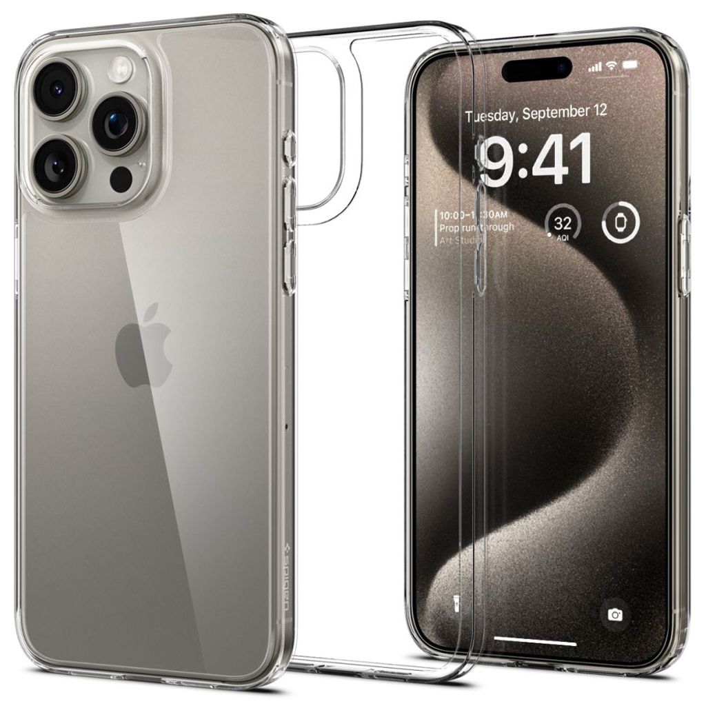 Spigen Airskin Hybrid Deksel til iPhone 15 Pro Max - Gjennomsiktig