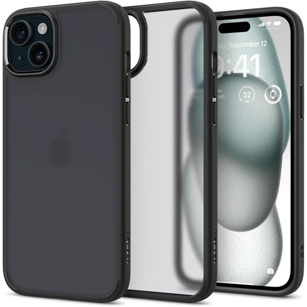 Spigen Ultra Hybrid Case for iPhone 15 - Transparent Black