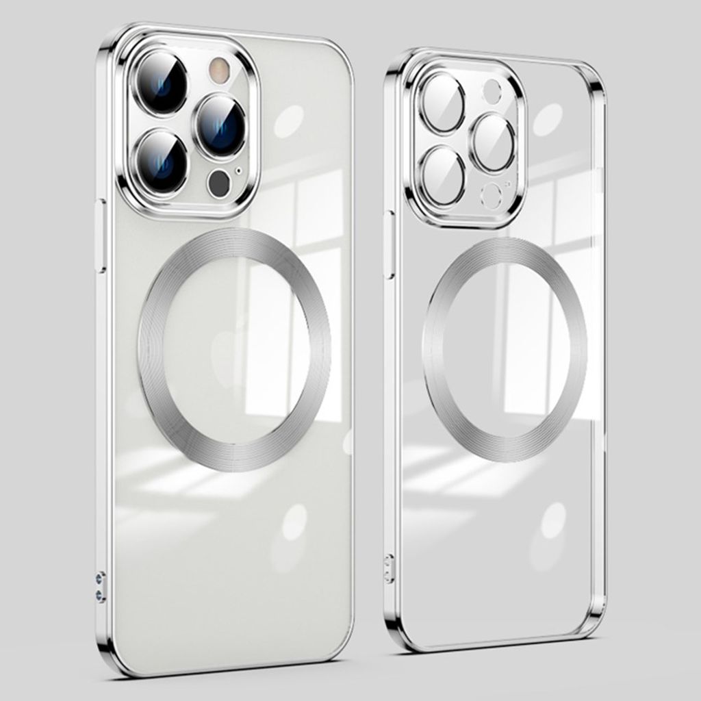 iPhone 12 Pro Max TPU Cover med MagSafe - Sølv