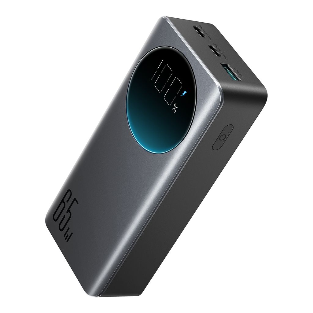 Joyroom 30000mAh 65W power bank med digital skjerm (JR-PBF05) - svart