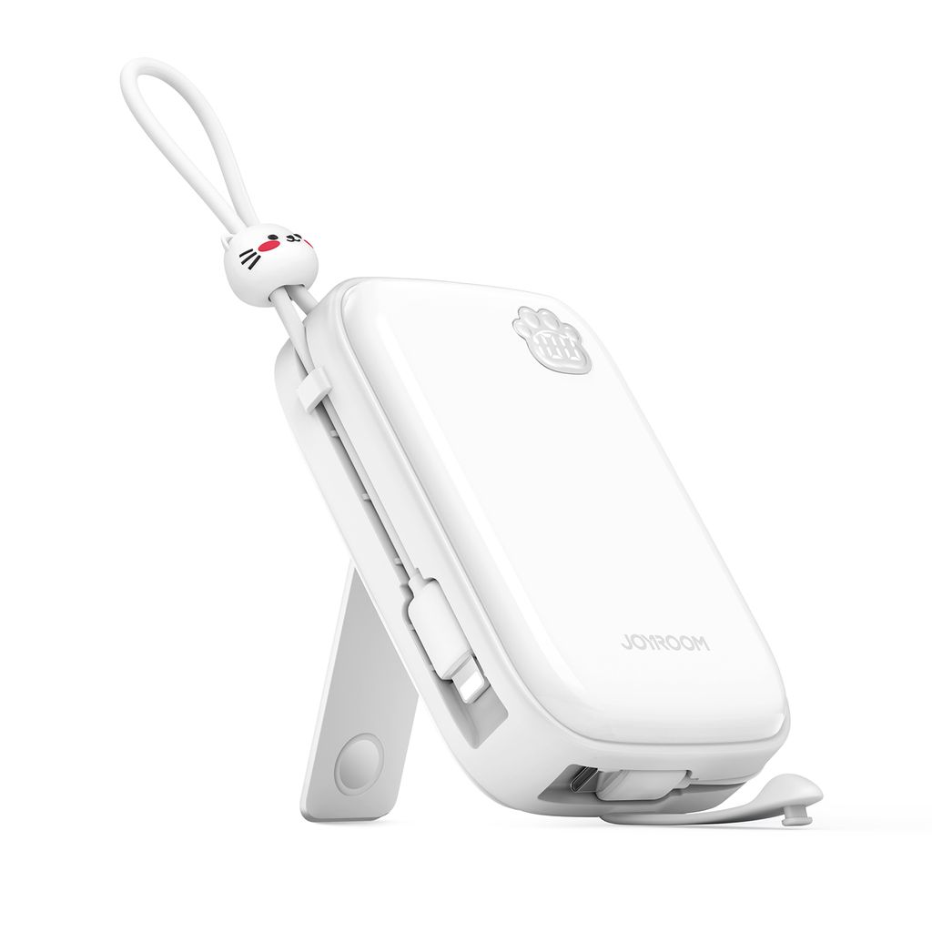 Powerbank Joyroom JR-L008 Plus Cutie Series 22.5W 20000mAh med stativ – hvit